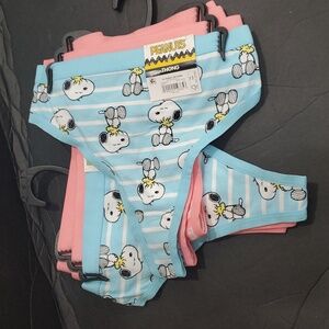 Peanuts Snoopy & woodstock women's thong‎ panties size L(12/14) 6pairs brand new